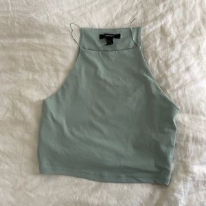Pastel Blue/Green Crop Top - Forever 21